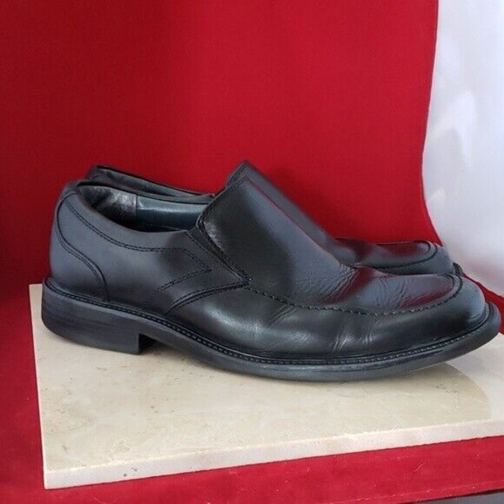 Bass Loafers Men's Black Leather Upper Slip On Loafers Size 8.5 M